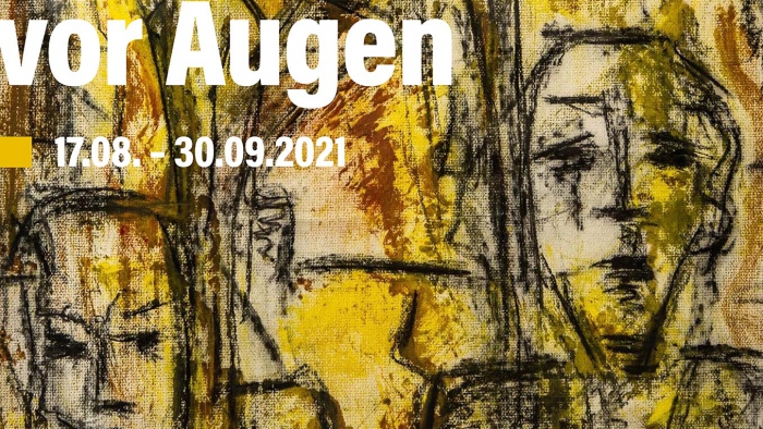 Ausstellungsplakat Die Berliner Mauer immer vor Augen